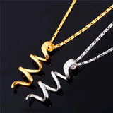 Spiral Pendant Necklace for Women in Gold/Silver P191