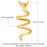 Spiral Pendant Necklace for Women in Gold/Silver P191