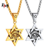 Star of David Necklace Evil Eye Protection Pendant