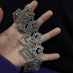 Vintage Heart Chains Choker Necklace for Women Egirl Cosplay Jewelry