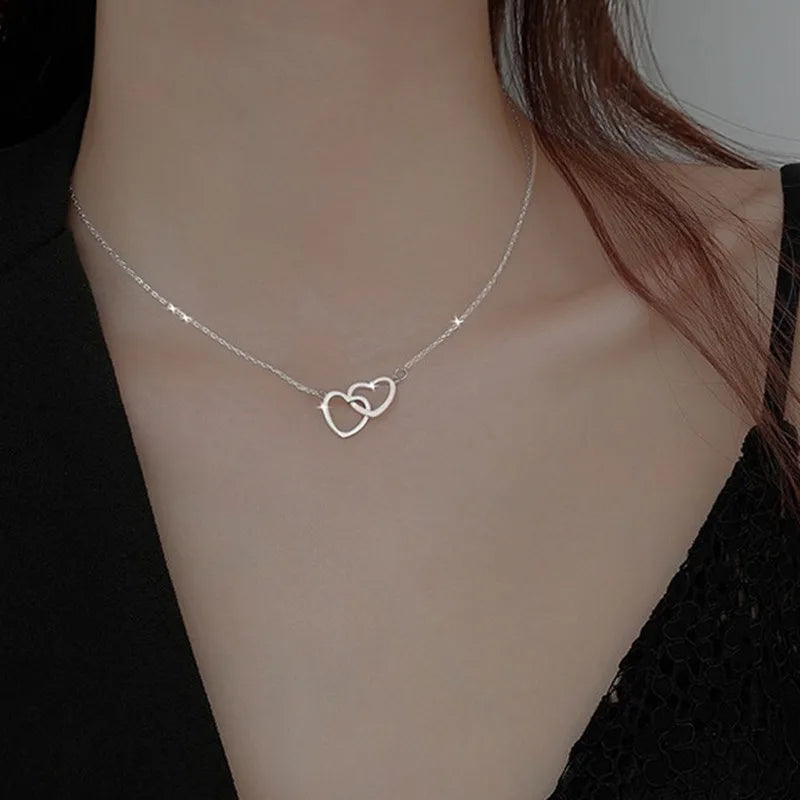 Kpop Vintage Harajuku Heart Chains Choker Necklace