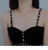 Kpop Heart Pendant Choker Clavicle Chain Necklace Women Jewelry