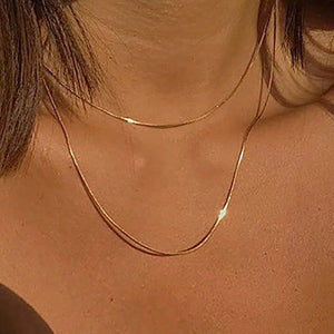 Kpop Women Neck Chain Choker Thin Chain Minimalist Pendant Jewelry For Girl