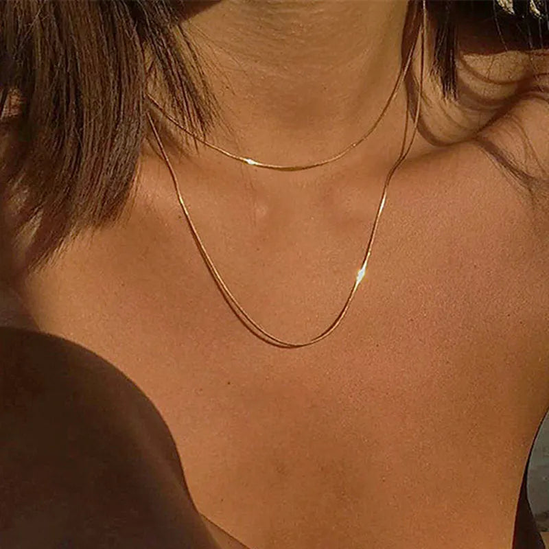 Kpop Women Neck Chain Choker Necklaces Minimalist Pendant Jewelry Choker Collar