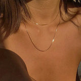 Kpop Women Neck Chain Choker Necklaces Minimalist Pendant Jewelry Choker Collar