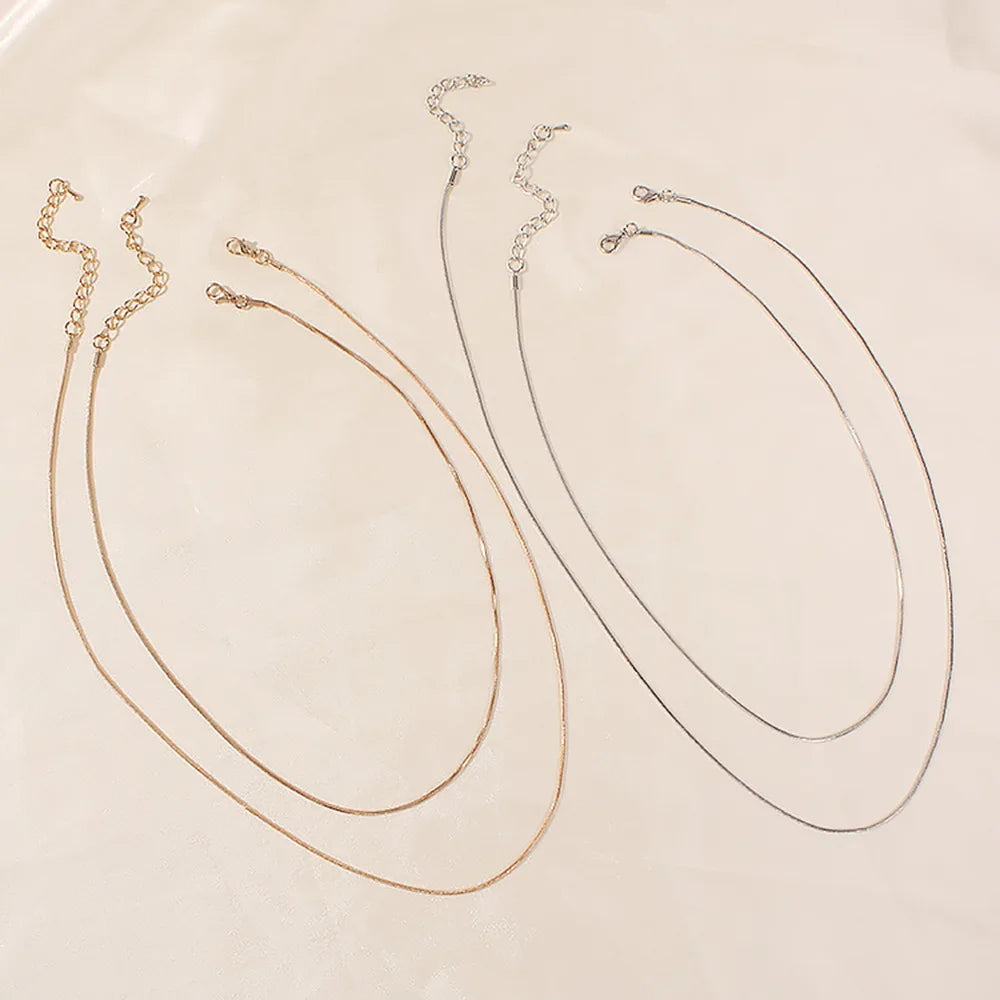 Kpop Women Neck Chain Choker Thin Chain Minimalist Pendant Jewelry For Girl