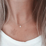Kpop Small Cross Choker Necklace Thin Chain Neck Pendant Jewelry