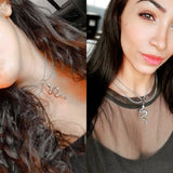 Kpop Women Snake Choker Double Layer Pendant Jewelry Collar