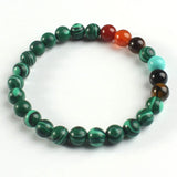 Malachite Stone 8mm Round Beads Stretch Bracelet Chakra Charm Jewelry