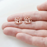 Initials Stud Earrings Personalized Letter Earrings