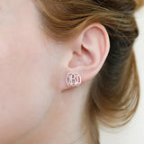 Initials Stud Earrings Personalized Letter Earrings