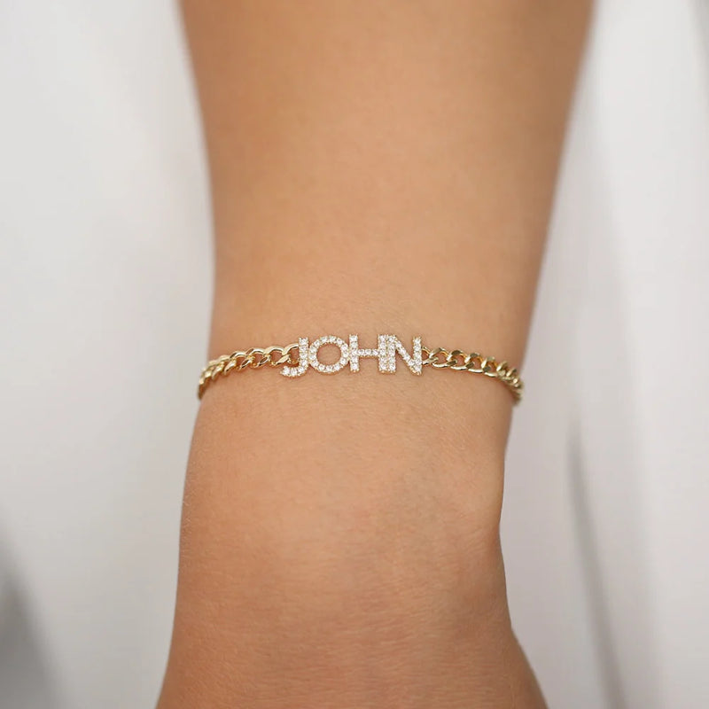 Zirconia Ankle Bracelet Stainless Steel Personalized Bracelet for Women