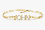Zirconia Ankle Bracelet Stainless Steel Personalized Bracelet for Women