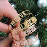 Zircon Bangles Personality Name Bracelet Jewelry