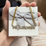 KristenCo Stainless Steel Name Necklace Choker Chain Jewelry