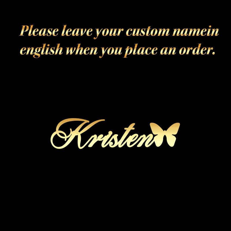 KristenCo Stainless Steel Name Necklace Choker Chain Jewelry