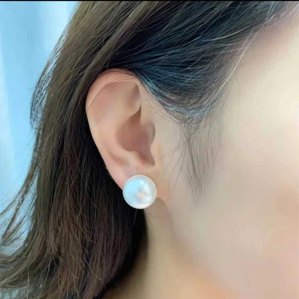 Kshmir 12/14/16MM Pearl Earrings for Women Vintage Jewelry