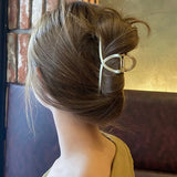 Matte Metal Hair Clip European American Hair Clip Headdress Women Head Clamp