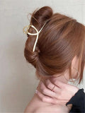 Matte Metal Hair Clip European American Hair Clip Headdress Women Head Clamp