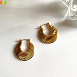 Kshmir French Circle Metallic Earrings Retro Earrings Female Earrings