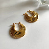 Kshmir French Circle Metallic Earrings Retro Earrings Female Earrings