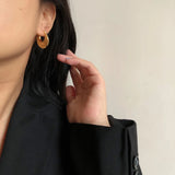 Kshmir French Circle Metallic Earrings Retro Earrings Female Earrings