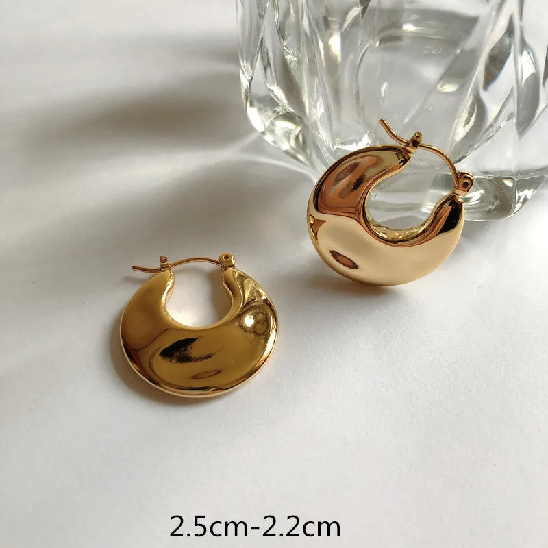 Kshmir French Circle Metallic Earrings Retro Earrings Female Earrings