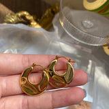 Kshmir French Circle Metallic Earrings Retro Earrings Female Earrings