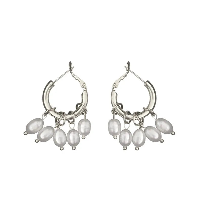 Kashmir Fresh Water Pearl Women's Round Earrings