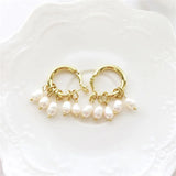 Kashmir Fresh Water Pearl Women's Round Earrings