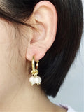 Kashmir Fresh Water Pearl Women's Round Earrings