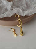 Kshmir Water Drop Earrings for Women Metal Asymmetrical Daliy Jewelry
