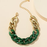 Geometric Chain Stitching Retro Women's Bracelet Resin Jewelry