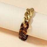 Geometric Chain Stitching Retro Women's Bracelet Resin Jewelry