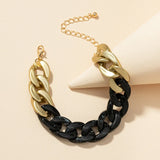 Geometric Chain Stitching Retro Women's Bracelet Resin Jewelry