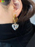 Kshmir Heart-shaped Pearl Earrings for Women