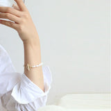 French Baroque Pearl Necklace Retro Style Women Hand Accessories Punk 40cm