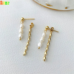 Kashmir Freshwater Pearl Tassel Earrings Feminine Jewelry