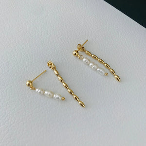 Kashmir Freshwater Pearl Tassel Earrings Feminine Jewelry