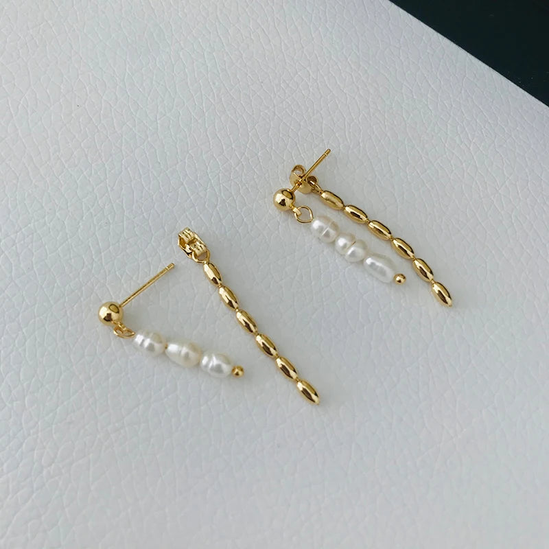 Kashmir Freshwater Pearl Tassel Earrings Feminine Jewelry