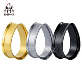 Kubooz Stainless Steel Horn Ear Plugs Body Jewelry Piercing Ear Gauges