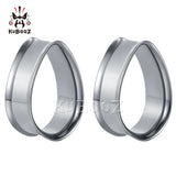 Kubooz Stainless Steel Horn Ear Plugs Body Jewelry Piercing Ear Gauges