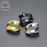 Kubooz Stainless Steel Horn Ear Plugs Body Jewelry Piercing Ear Gauges