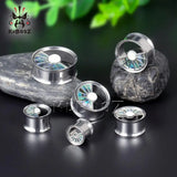 Kubooz Fan Stainless Steel Ear Piercing Tunnels Plugs