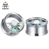 Kubooz Fan Stainless Steel Ear Piercing Tunnels Plugs