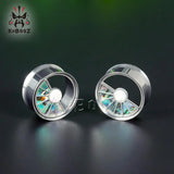 Kubooz Fan Stainless Steel Ear Piercing Tunnels Plugs