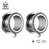Kubooz Retro Pendant Ear Expansion Body Piercing Earrings 6-30mm