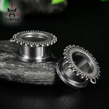 Kubooz Retro Pendant Ear Expansion Body Piercing Earrings 6-30mm