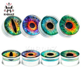 Kubooz Acrylic Eyeball Transparent Ear Plugs Tunnels Body Piercing