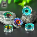 Kubooz Acrylic Eyeball Transparent Ear Plugs Tunnels Body Piercing